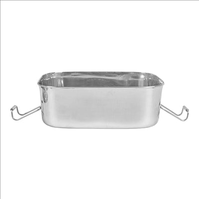 RÉCIPIENT AVEC COUVERCLE 'ARTINOX' 1300 ML 18x13x5 CM ARGENTE INOX (12 UNITÉS)