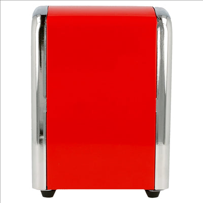 DISTRIBUTEUR SERVIETTES MINI SERVIS  10,5x9,7x14 CM ROUGE INOX (12 UNITÉS)