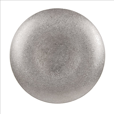 ASSIETTES PLATES 'ARTINOX'  Ø15x1,3 CM ARGENTE INOX (10 UNITÉS)