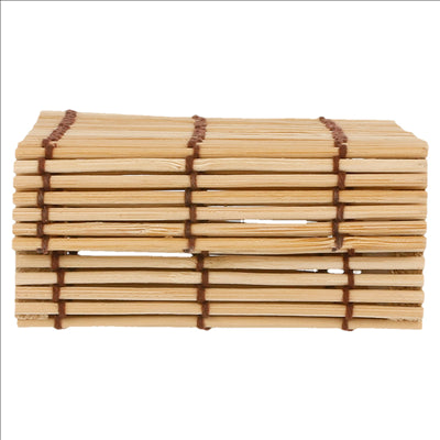 PETITES BOÎTES SUSHI  8,5x8,5x4 CM NATUREL BAMBOU (50 UNITÉS)