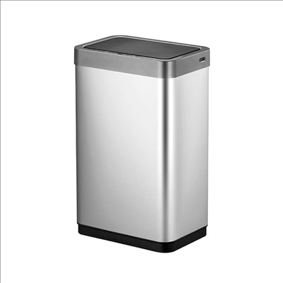 POUBELLE À DÉTECTEUR DE MOUVEMENT 47L 27,9x46,9x64,7 CM ARGENTE INOX (1 UNITÉ)