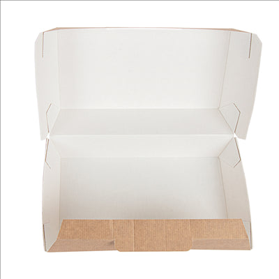 BOÎTES "LUNCH BOX" 'THEPACK' 220 G/M2 19,5x11,5x6,5 CM NATUREL CARTON ONDULÉ NANO-MICRO (300 UNITÉS)