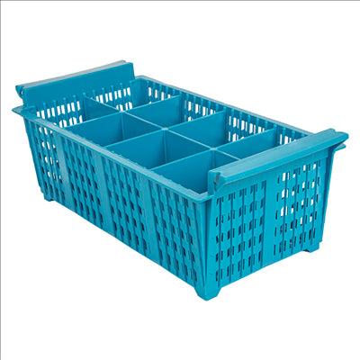 PANIER POUR COUVERTS SANS ANSE  42,5x21x15 CM BLEU PP (1 UNITÉ)