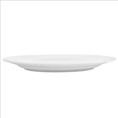 ASSIETTES PLATES  Ø 27 CM BLANC PORCELAINE (24 UNITÉS)