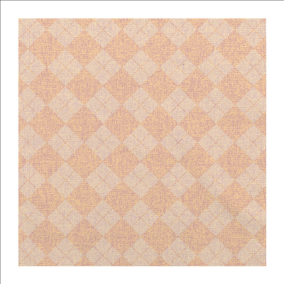 NAPPES PLIAGE M 'LIKE LINEN - ARGYLE' 70 G/M2 120x120 CM ABRICOT SPUNLACE (200 UNITÉS)