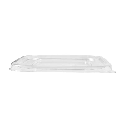 COUVERCLES BAS POUR 228.40/41/42 - 226.93/94/95 'BIONIC'  18,5x18,5x1,3 CM TRANSPARENT PET (400 UNITÉS)