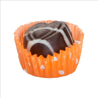 CAPSULES 'PETITS FOURS - POLKA' 50 G/M2 Ø 2,5x1,6 CM ASSORTI PARCH.INGRAISSABLE (1000 UNITÉS)