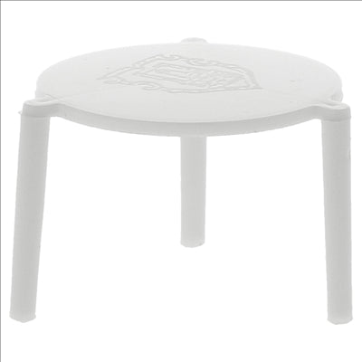 PETITES TABLES PIZZA  Ø 4,5x3 CM BLANC PP (2000 UNITÉS)