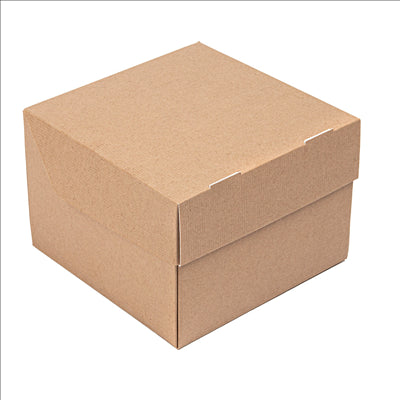 BOÎTES HAMBURGER 'THEPACK' 240 G/M2 15,5x15,5x11,5 CM (XXL) NATUREL CARTON ONDULÉ NANO-MICRO (300 UNITÉS)