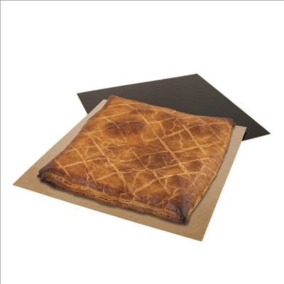 CARTONS PÂTISSERIE DEUX FACES  1100 G/M2 24x24 CM CHOCOLAT/PRALINÉ CARTON (100 UNITÉS)