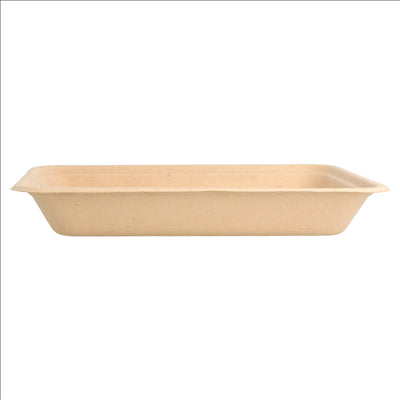 BARQUETTES 'BIONIC' 350 ML 19,6x14,7x2,7 CM NATUREL BAGASSE (1000 UNITÉS)