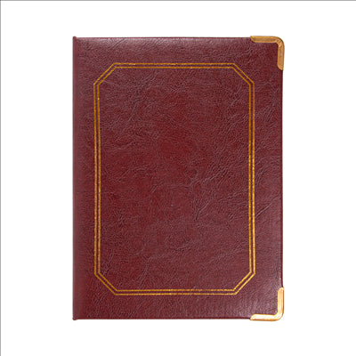 BOÎTE POUR ADDITION ET CHANGE  17x22,8x2 CM BORDEAUX CUIR (1 UNITÉ)