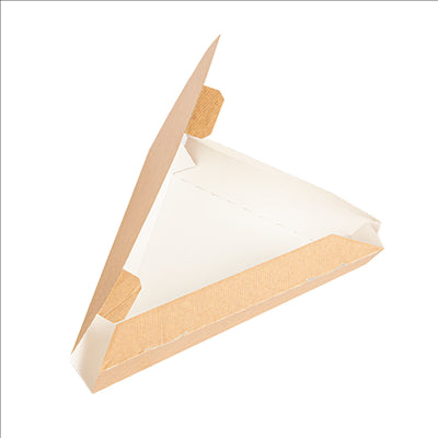 EMBALLAGES TRIANGULAIRES PIZZA 'THEPACK' 220 G/M2 18x23x3 CM NATUREL CARTON ONDULÉ NANO-MICRO (500 UNITÉS)