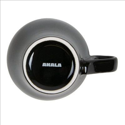 TASSES CAFÉ 'AKALA' 160 ML Ø8/4,6x7,6 CM NOIRE/BLANC PORCELAINE (6 UNITÉS)