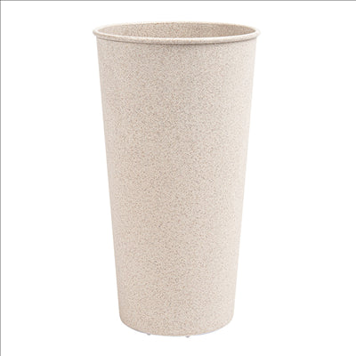 VERRES RÉUTILISABLES 400 ML Ø7,6/5,3x13,6 CM NATUREL RICE HUSK BIOCOMPOSITE (500 UNITÉS)