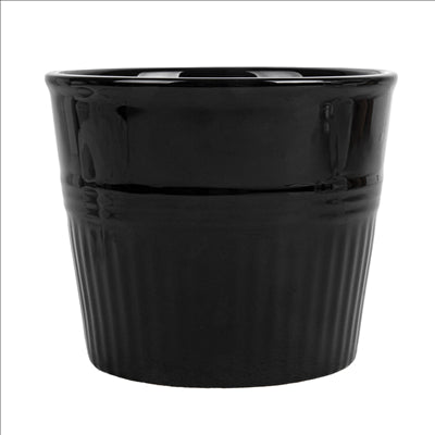 GOBELETS POUR FRITURES  Ø10,3x9 CM NOIR PORCELAINE (6 UNITÉS)