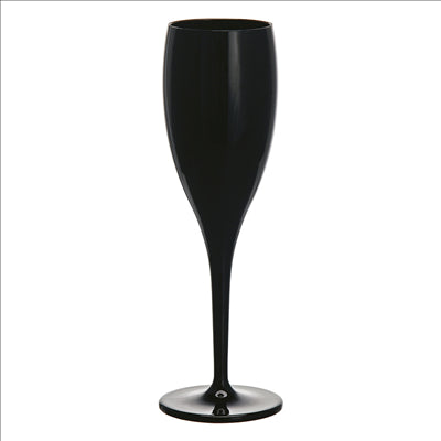 FLÛTES CHAMPAGNE 130 ML Ø 5,2/6,2x19,1 CM NOIR POLYCARBONATE (12 UNITÉS)