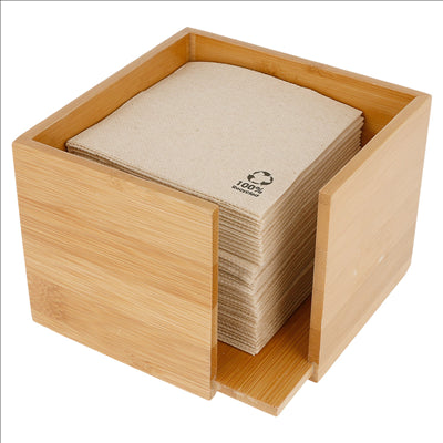 DISTRIBUTEUR SERVIETTES  13,5x13,5x10 CM NATUREL BAMBOU (1 UNITÉ)