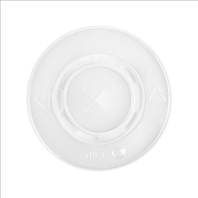 COUVERCLES POUR GOBELETS RÉF. 229.08/10,252.33/34  Ø 9,2 CM TRANSLUCIDE PS (1000 UNITÉS)