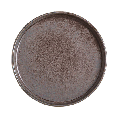 ASSIETTES PLATES 'RUSTY' 'AKALA'  Ø 26,5x2,5 CM OXYDE PORCELAINE (3 UNITÉS)