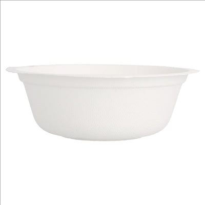 SALADIERS 'BIONIC' 350 ML Ø 13,5x4,6 CM BLANC BAGASSE (900 UNITÉS)