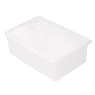 RÉCIPIENT ALIMENTS + COUVERCLE INCORPORÉ 1450 ML 20,5x14x8 CM BLANC PP (1 UNITÉ)