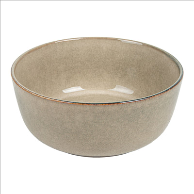 BOL 'AKALA' 680 ML Ø15x6,2 CM BEIGE STONEWARE (6 UNITÉS)