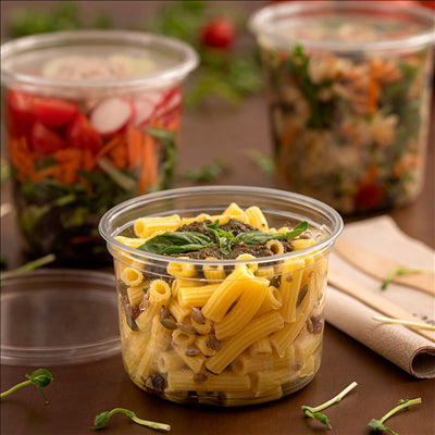 POTS TRAITEUR 500 ML Ø11,7x7,6 CM TRANSPARENT RPET (576 UNITÉS)