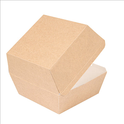 BOÎTES HAMBURGER 'THEPACK' 220 G/M2 14,4x13,6x9,2 CM (L+) NATUREL CARTON ONDULÉ NANO-MICRO (500 UNITÉS)