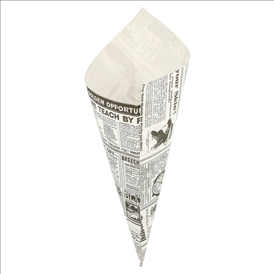 SACHETS EN POINTE PFAS FREE 'TIMES' 250 G 70 G/M2 29,5x21 CM BLANC PARCH.INGRAISSABLE (2000 UNITÉS)