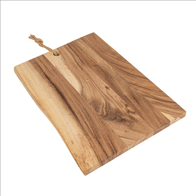 PLANCHE PRÉSENTATION RECTANGULAIRE  38x(26-30)x2 CM NATUREL BOIS (10 UNITÉS)