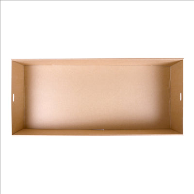 BOÎTES "TRAITEUR" L  375 G/M2 55,8x25,2x8 CM NATUREL KRAFT (50 UNITÉS)