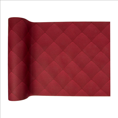 "TÊTE-À-TÊTE" PRÉ. 120CM (20 FEU.) 'RHOMBUS' 55 G/M2 0,40x24 M BORDEAUX AIRLAID (6 UNITÉS)