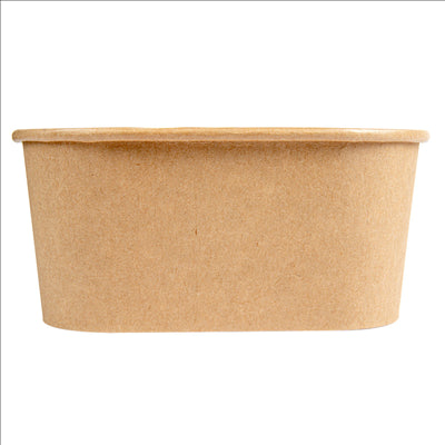 RÉCIPIENTS CARRÉS 1410 ML 320 + 26 PE G/M2 16,7x16,7x7,5 CM NATUREL KRAFT (300 UNITÉS)