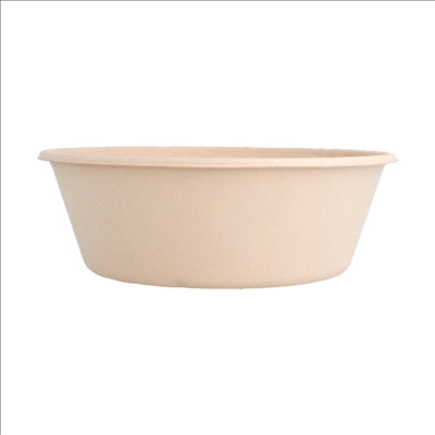 BOLS 'BIONIC' 900 ML Ø 19,5x6,5 CM NATUREL BAGASSE (200 UNITÉS)