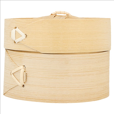 RÉCIPIENTS MINI DIM-SUM  Ø 8x6 CM NATUREL BAMBOU (10 UNITÉS)