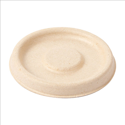 COUVERCLES POUR POTS 150.17 'BIONIC'  Ø 6,2x0,8 CM NATUREL BAGASSE (1000 UNITÉS)