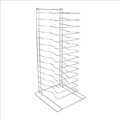 RACK À PIZZA 15 NIVEAUX  30,4x30,4x68 CM ARGENTE METAL (1 UNITÉ)