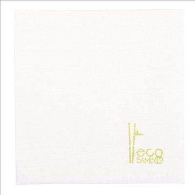 SERVIETTES 'ECO-BAMBOO' 70 G/M2 20x20 CM BLANC BAMBOU (3600 UNITÉS)