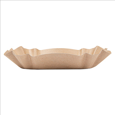 PLATEAUX OVALES  300 G/M2 14x9x3 CM NATUREL KRAFT (2000 UNITÉS)