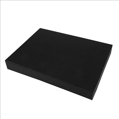 BOÎTES CATERING, PLATE 'THEPACK' 310 G/M2 32x42x6 CM NOIR CARTON ONDULÉ NANO-MICRO (100 UNITÉS)