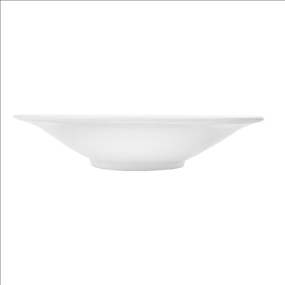 ASSIETTES CREUSES  Ø 33 CM BLANC PORCELAINE (12 UNITÉS)