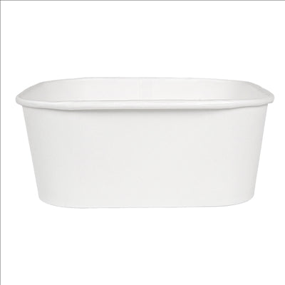 RÉCIPIENTS CARRÉS 1410 ML 320 + 26 PE G/M2 16,7x16,7x7,5 CM BLANC KRAFT (300 UNITÉS)
