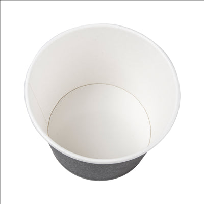 POTS 1000 ML 300 + 18 PE G/M2 Ø13,5x10,4 CM NOIR CARTON (500 UNITÉS)