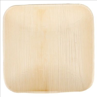 BOLS CARRÉS 'ARECA'  20x20x4 CM NATUREL ARECA (200 UNITÉS)
