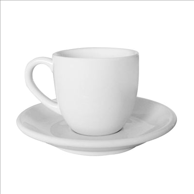 TASSES CAFE "ATLANTIC" 110 ML  Ø 6,5x6 CM BLANC PORCELAINE (12 UNITÉS)