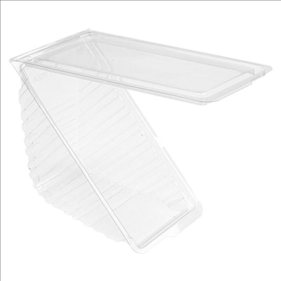 BOÎTES TRIANGULAIRES SANDWICH TRIPLE  11x11x7,5 CM TRANSPARENT RPET (500 UNITÉS)