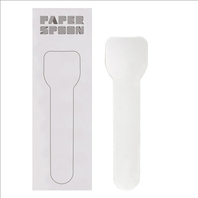 CUILLÈRES À GLACES EN SACHET 'PAPER CUTLERY' 960 G/M2 9,5 CM BLANC PAPIER (500 UNITÉS)