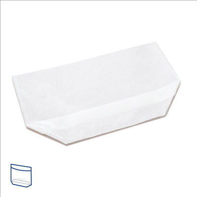 RÉCIPIENTS AVEC BASE ET FENÊTRE 'TURTLE PACK' 50 G/M2 + 15 PP 27+5,5/2,5x16 CM BLANC KRAFT (100 UNITÉS)