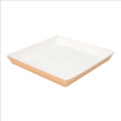 ASSIETTES 'THEPACK' 245 G/M2 23x23x2,9 CM NATUREL CARTON ONDULÉ NANO-MICRO (400 UNITÉS)